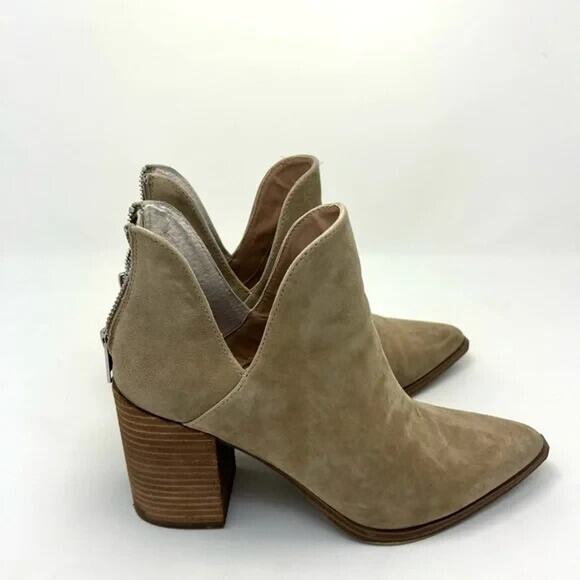Steve Madden Cedar Tan Suede Women's Ankle Boots - Picture 3 of 5